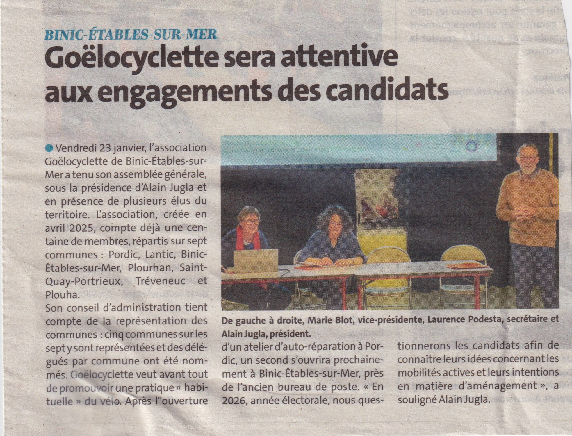 Notre assemblée générale (le 23 Janvier 2026)